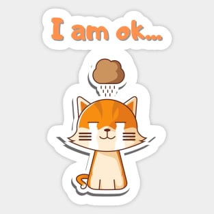 Bad Luck Kitty Sticker